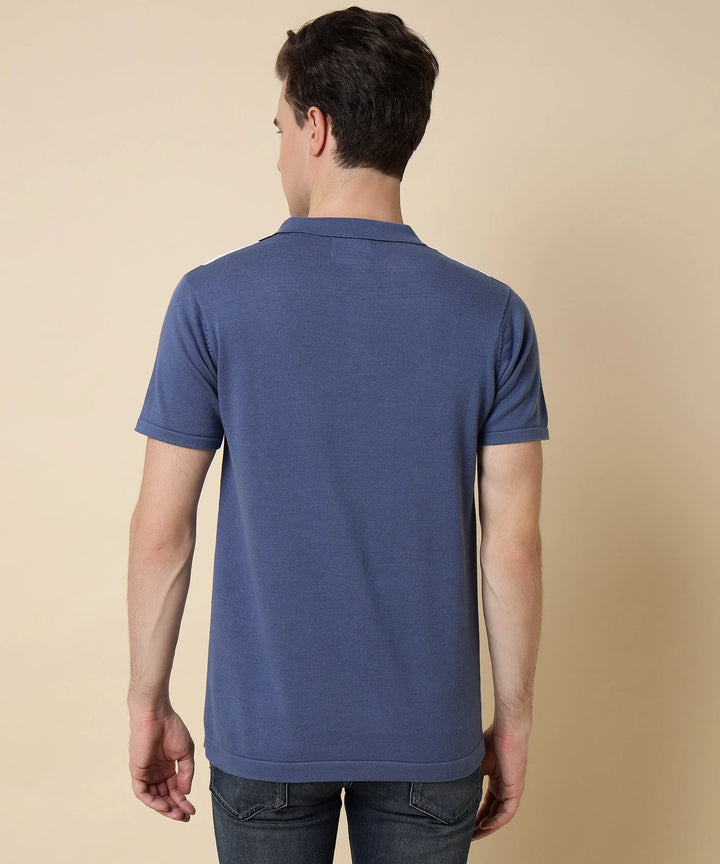 Midnight Indigo Half Sleeve Men's Polo Tshirt - Vogue93