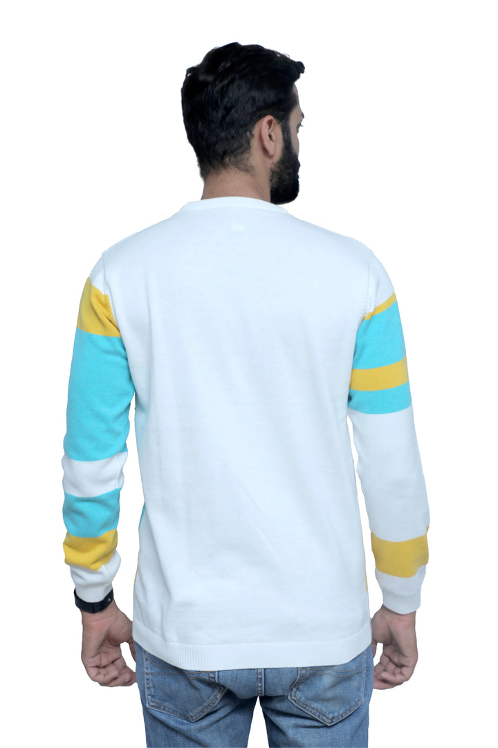 Knitted T-Shirt Men Full Sleeve Turquoise Tide - Vogue93