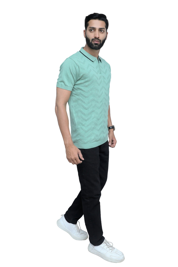 Knitted Half Sleeve Men T-Shirt Jungle Oasis - Vogue93