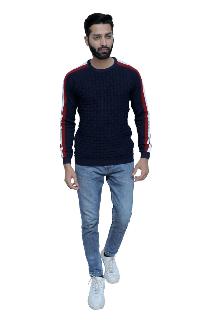 Knitted Tee Full Sleeve Twilight Navy - Vogue93