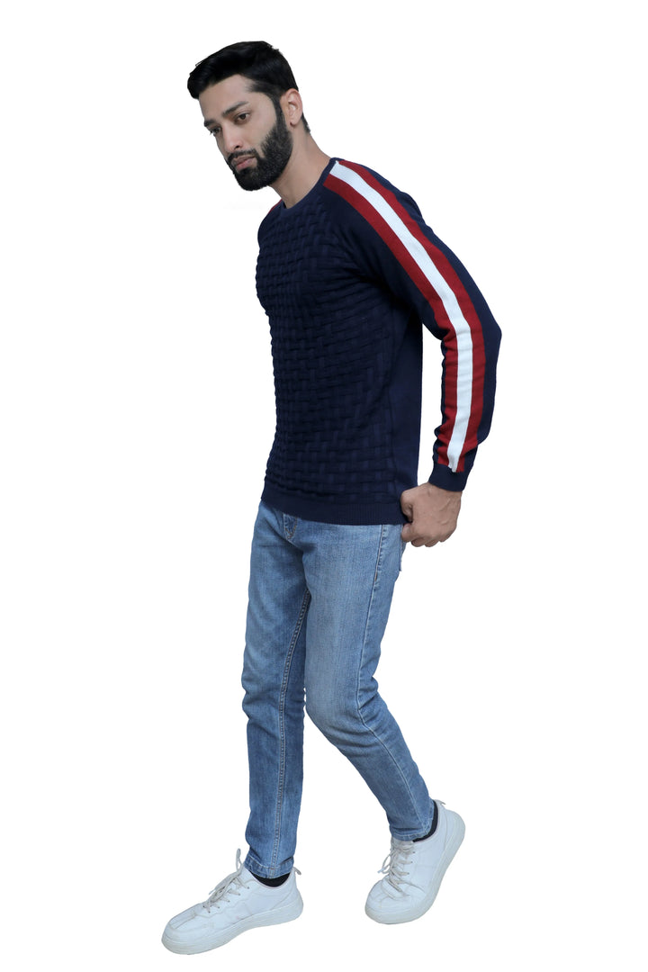 Knitted Tee Full Sleeve Twilight Navy - Vogue93